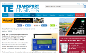 Read more about the article Trailer Diagnostics In Transport Engineer Publication
