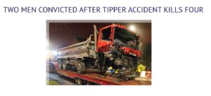 Read more about the article 2 Men convicted of manslaughter after tipper truck brake failure kills 4 people