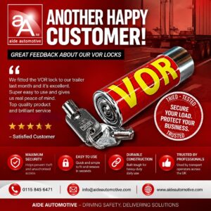 Read more about the article Great Feedback on aide autos’ VOR Lock