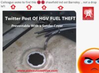 HGV Sender Units Are Now Prime For Thieves TO STEAL DIESEL !