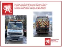 HGV Auto Braking Proximity Reversing System Install On Trustseal Ltd Road Sweeper