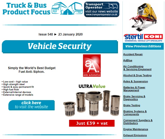 Fuel Keep & TankGuard Featured in Truck & Bus Product Focus