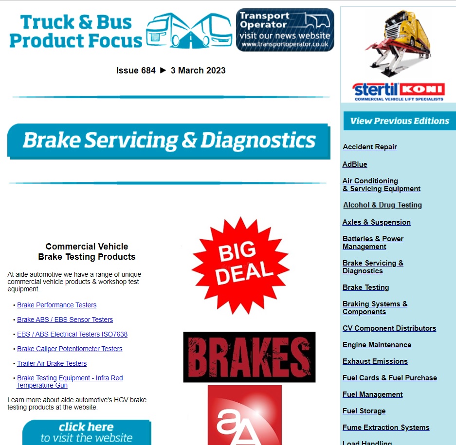Truck & Bus Product Focus
